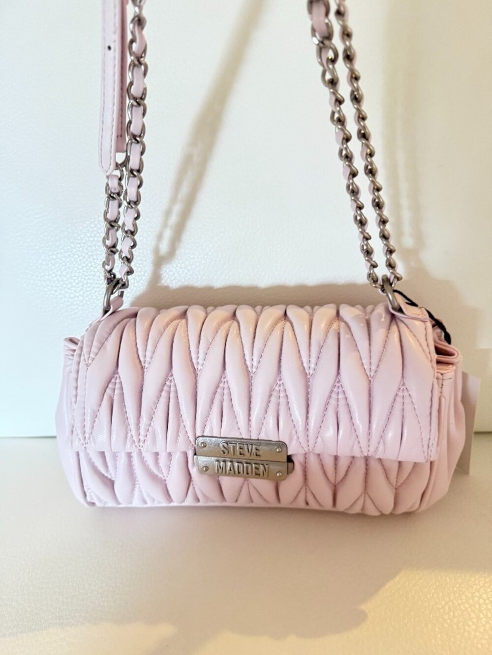 NWT STEVE MADDEN BYORKK PINK FROST CROSSBODY BAG SHOULDER PURSE